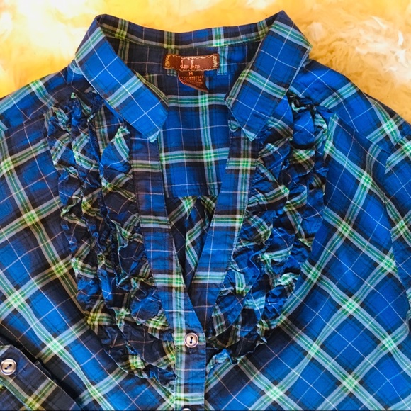 dmbm Button Down Ruffle Shirt - Picture 2 of 6